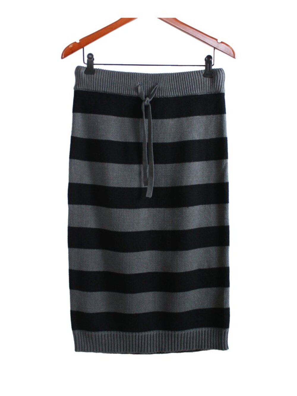 Joe Fresh Striped Knit Pencil Midi Skirt (M)